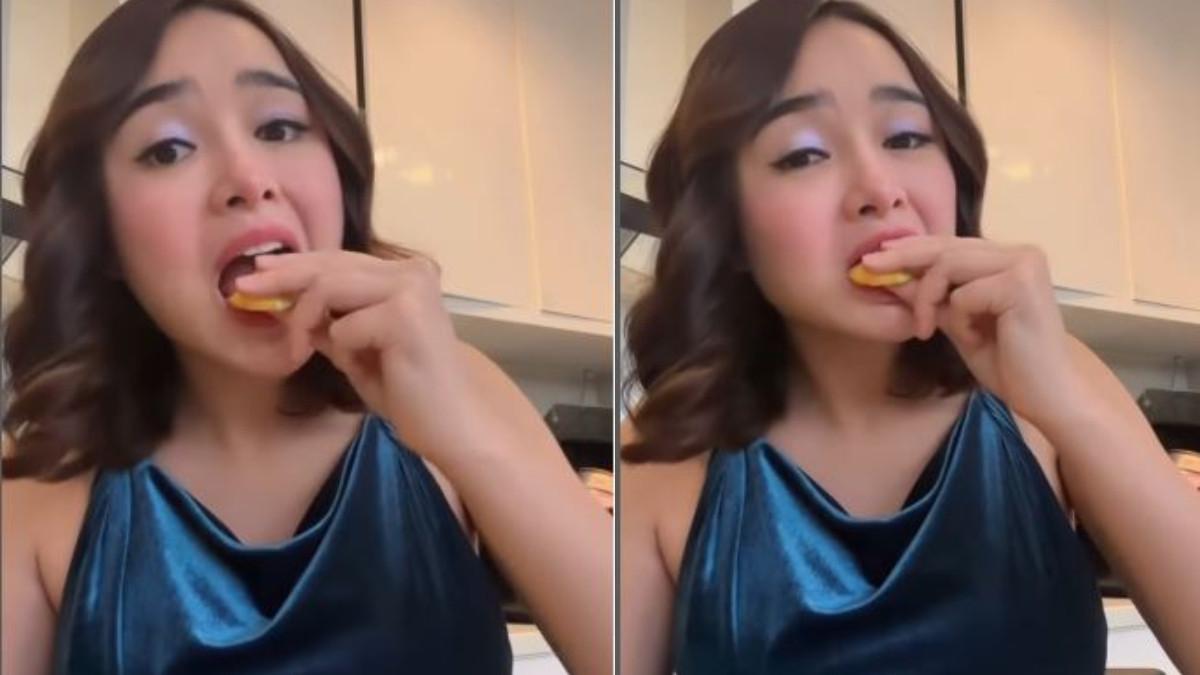 AMANDA MANOPO HAMIL - Gelagat Amanda Manopo makan mangga muda