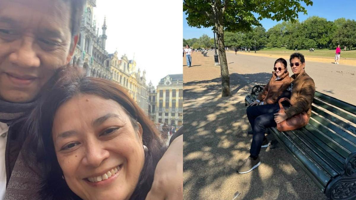 ISTRI MENKEU PURBAYA - Kolase potret kemesraan Menkeu Purbaya dan Ida Yulidana diambil dari Facebook Ida Yulidana. Ida Yulidana buat unggahan romantis ungkap rasa cinta