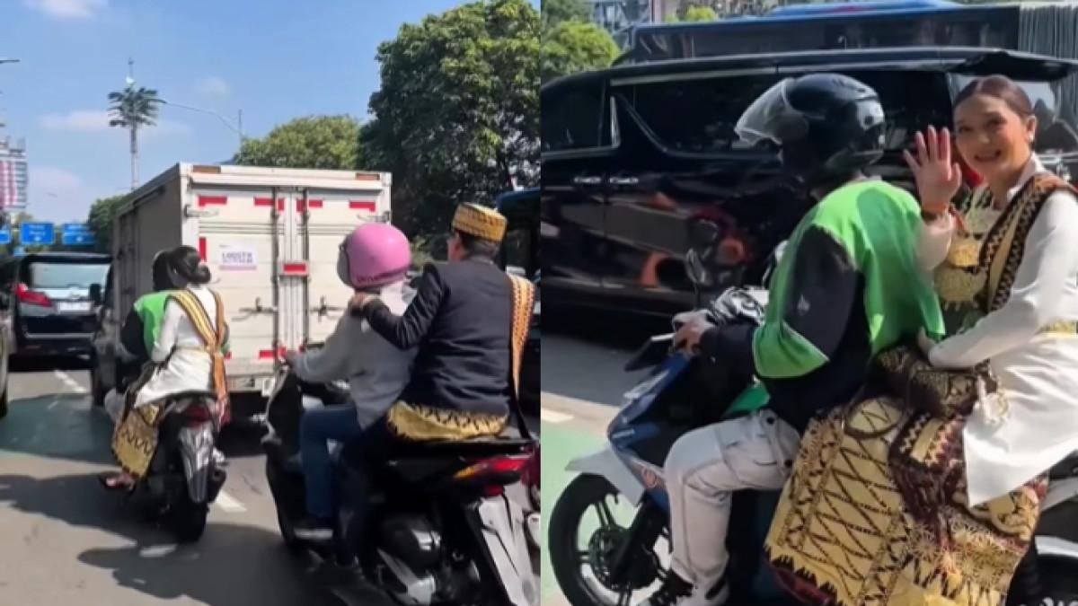 SOSOK SILVIA RINITA - Potret Immanuel Ebenezer dan Silvia Rinita Harefa diambil dari Instagram pada Sabtu (23/8/2025). Keduanya naik ojek untuk sampai ke Istana Merdeka.