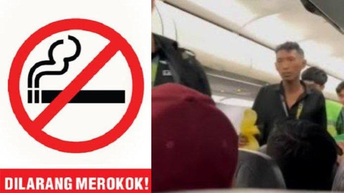 PARAH! Penumpang Nekat Merokok dalam Pesawat Menuju Surabaya, Terancam Denda Rp2,5 M: Pelaku Memelas