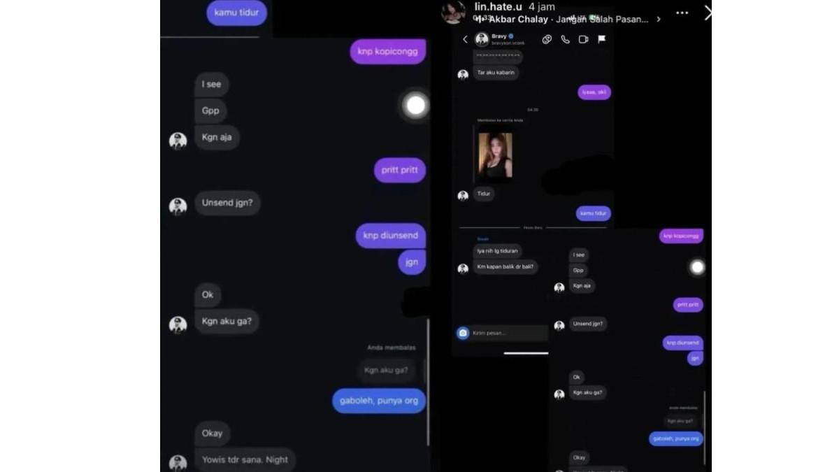 CHAT DJ BRAVY - Isi chat DJ Bravy yang diduga selingkuh dengan wanita bernama Lintang