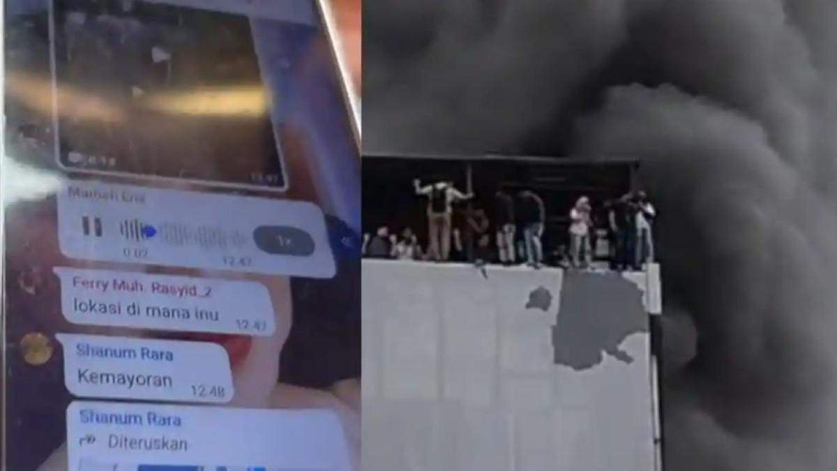PESAN TERAKHIR - Kakak Ervina (25) salah satu korban tewas dalam kebakaran gedung Terra Drone Selasa lalu, Anggraini bercerita adiknya sempat mengirimkan pesan terakhir di grup keluarga. Ervina baru bekerja sekitar setahun lamanya di gedung Terra Drone sebelum peristiwa kebakaran terjadi.
