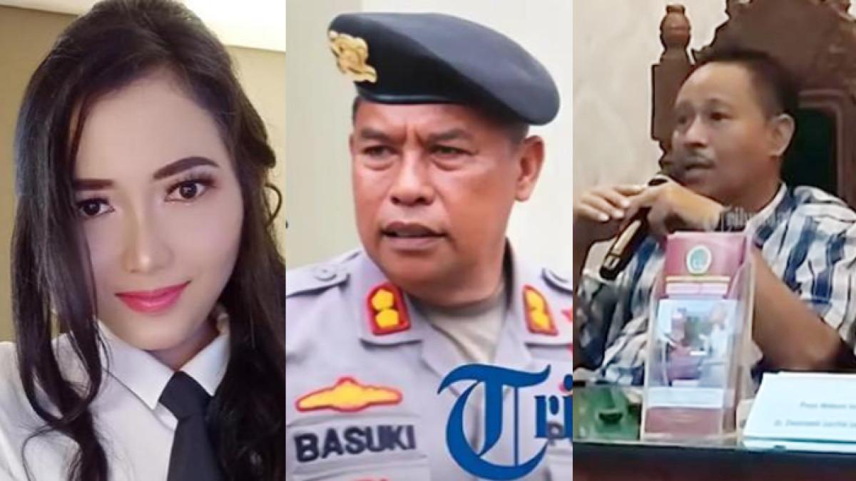KEMATIAN DOSEN UNTAG - Kastubi (kanan) merupakan rekan dosen Dwinanda Linchia Levi (kiri). Ia mengaku pernah melihat AKBP Basuki (tengah) sebanyak dua kali, beberkan perlakuan sang polisi kepada Levi.