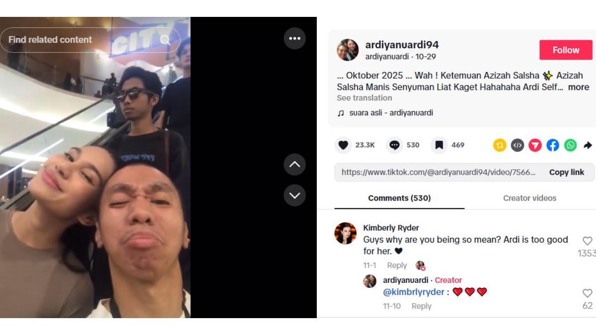 KOMENTAR KIMBERLY RYDER - Kimberly Ryder komentari video Azizah Salsha dengan salah satu pria