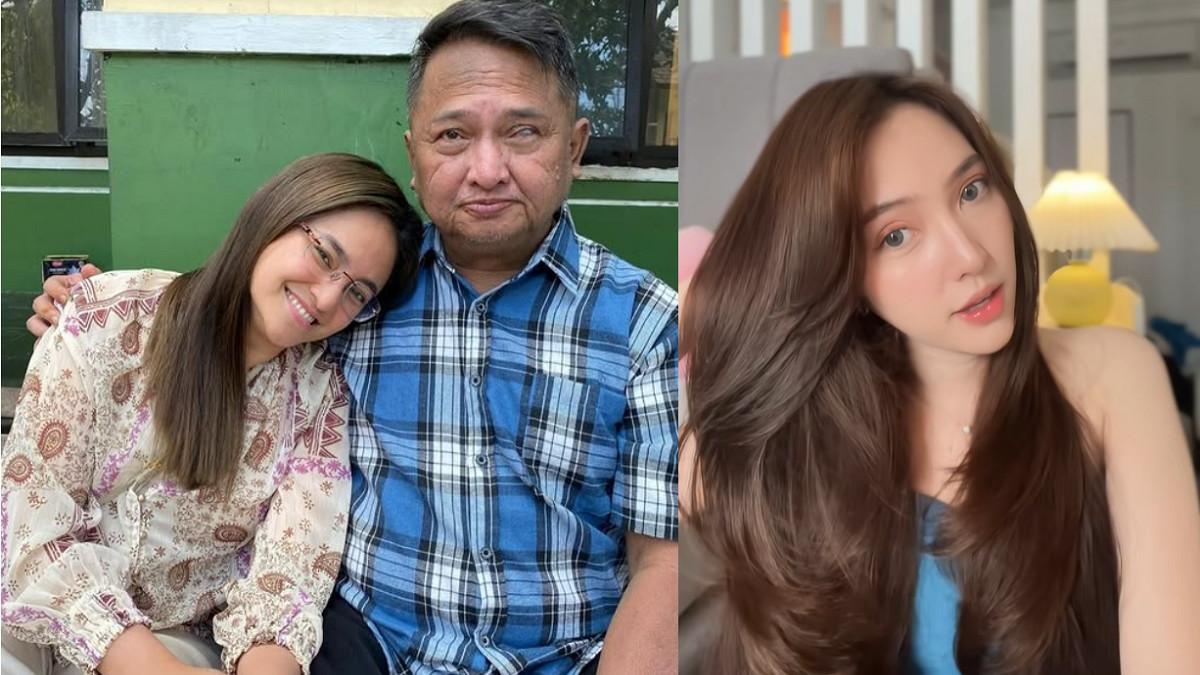 AYAH MARSHANDA MENINGGAL - Kolase foto Marshanda bersama ayah dan seleb TikTok Isabella Viandra