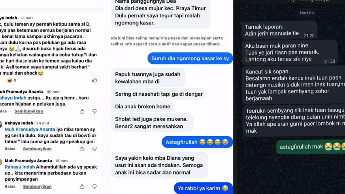 SISTER HONG INDONESIA - Kolase kesaksian korban Dea yang speak up diambil dari Instagram @nasikrawumataram