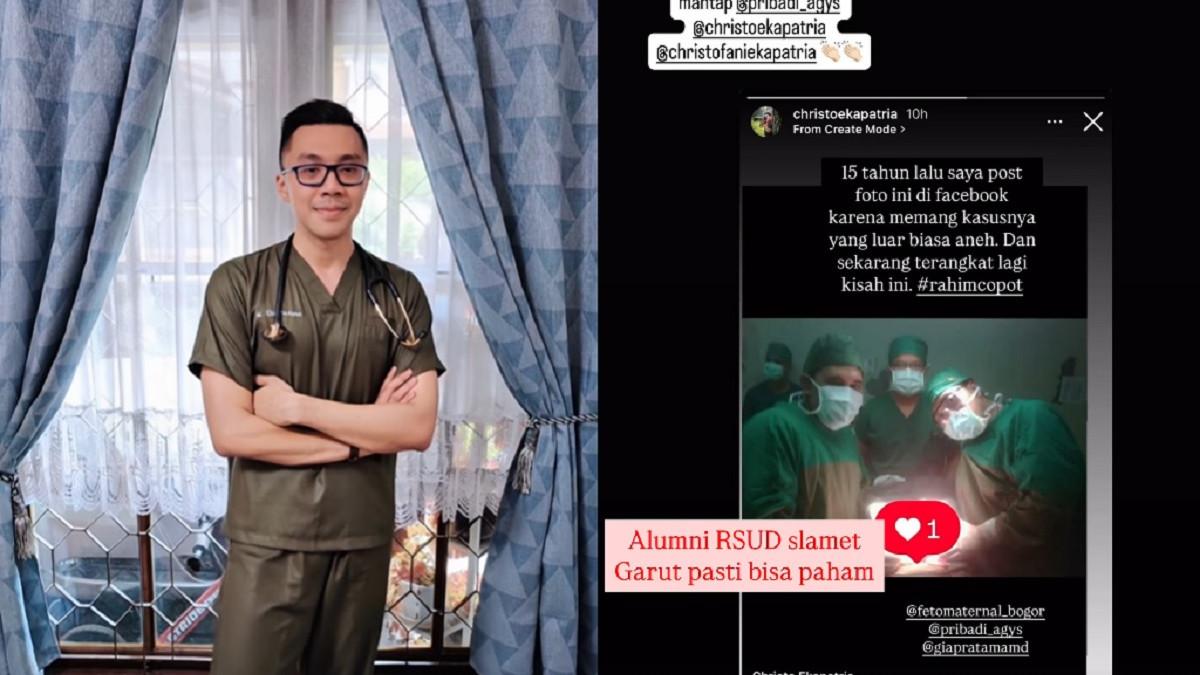 VIRAL RAHIM COPOT - Kolase potret Gia Pratama dan kesaksian rekan tentang operasi rahim copot. Foto diambil dari Instagram @giapratamamd/@christoekapatria