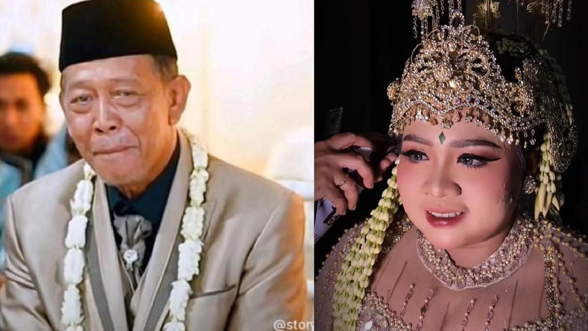 PERNIKAHAN MBAH TARMAN - Kolase potret Mbah Tarman dan Sheila Arika diambil dari YouTube AV Media