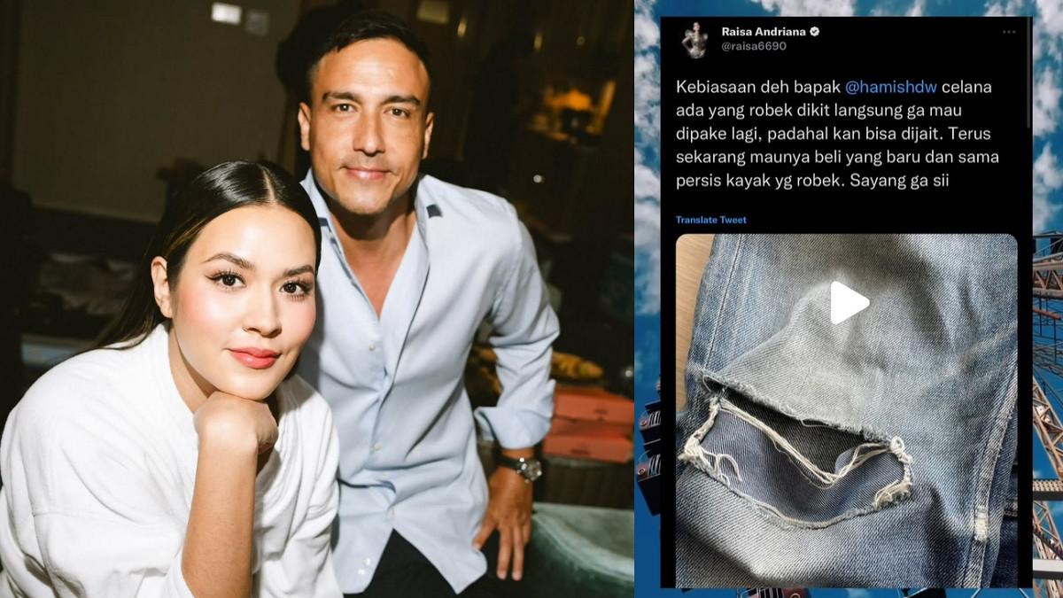 RUMOR CERAI RAISA - Kolase potret Raisa dan Hamish Daud serta curhatan lama Raisa diambil dari Instagram @hamishdw/TikTok @demiapezik
