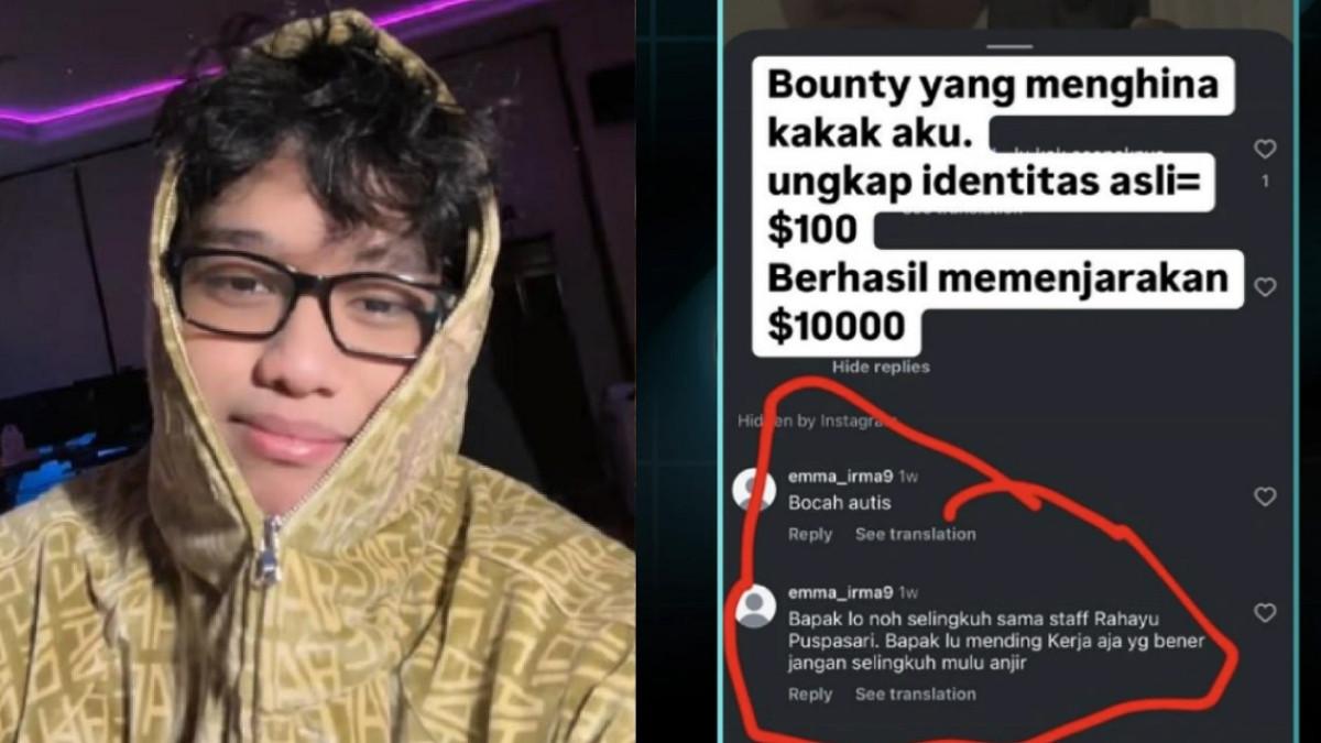 YUDA SADEWA ANAK MENKEU - Kolase potret Yuda Sadewa dan akun yang dicarinya karena hina keluarga. Yuda siapkan imbalan hingga Rp 167 juta