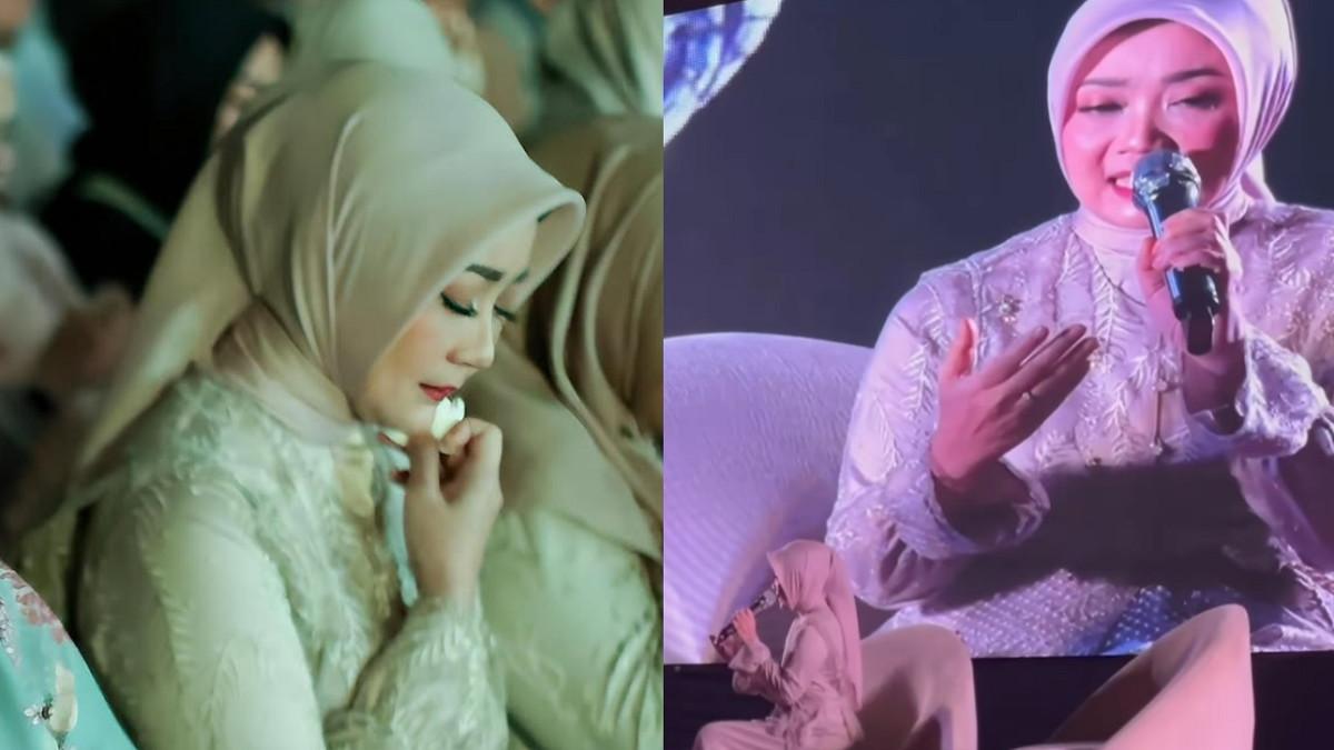 ATALIA PRARATYA - Kolase potret ketika Atalia Praratya menghadiri sebuah kajian. Sempat nangis curhat soal ujian hidup