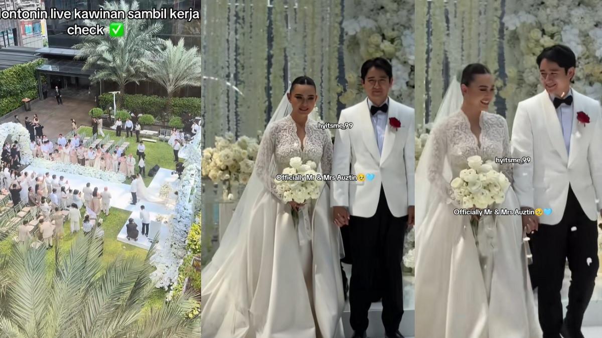 AMANDA MANOPO MENIKAH - Kolase potret pemberkatan pernikahan Amanda Manopo dan Kenny Austin. Diambil dari akun TikTok @tyacintyaaa