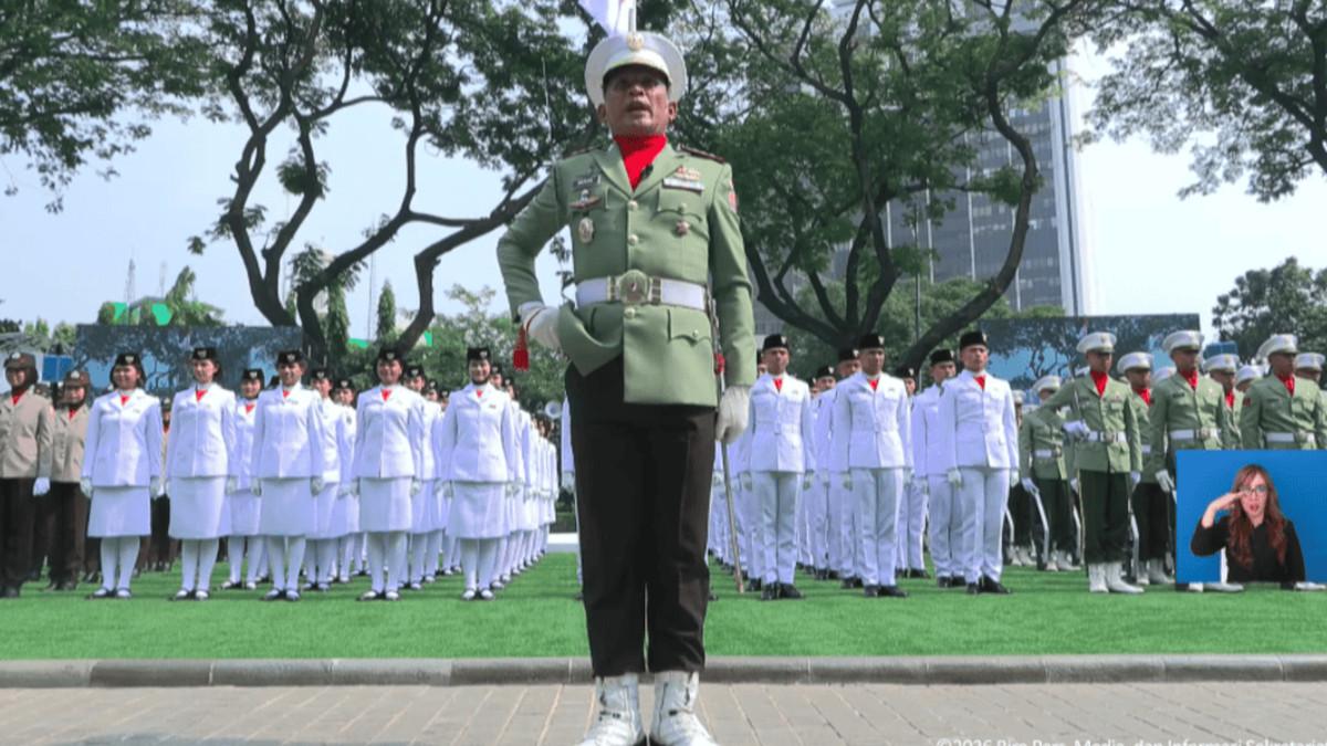UPACARA NEGARA - Kolonel (Inf) Didin Nasruddin saat menjadi Komandan Upacara Hari Lahir Pancasila, 1 Juni 2026.
