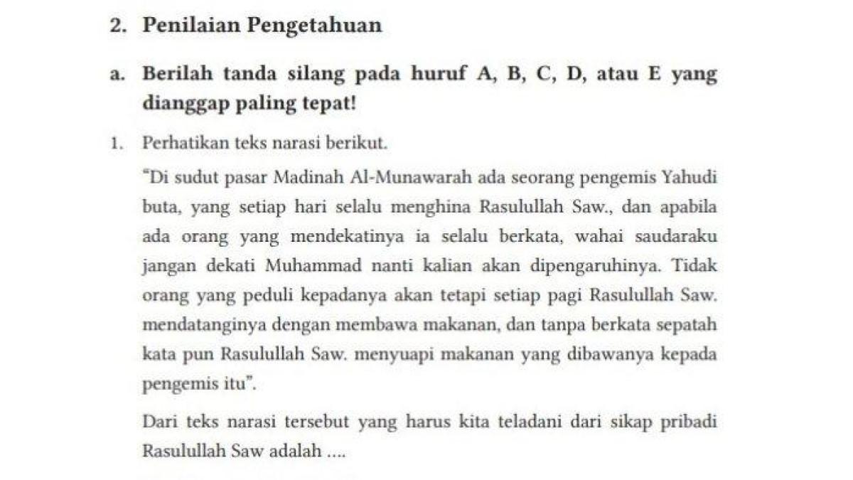 Kunci jawaban Pendidikan Agama Islam (PAI) kelas 12 halaman 62 Kurikulum Merdeka.