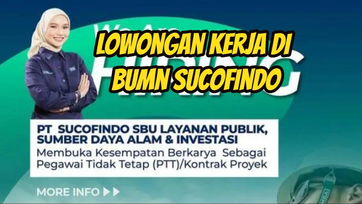 BUMN Sucofindo Buka Lowongan Kerja 2024, Lulusan SMA/SMK Boleh Daftar, 5 Posisi Dibuka Sekaligus
