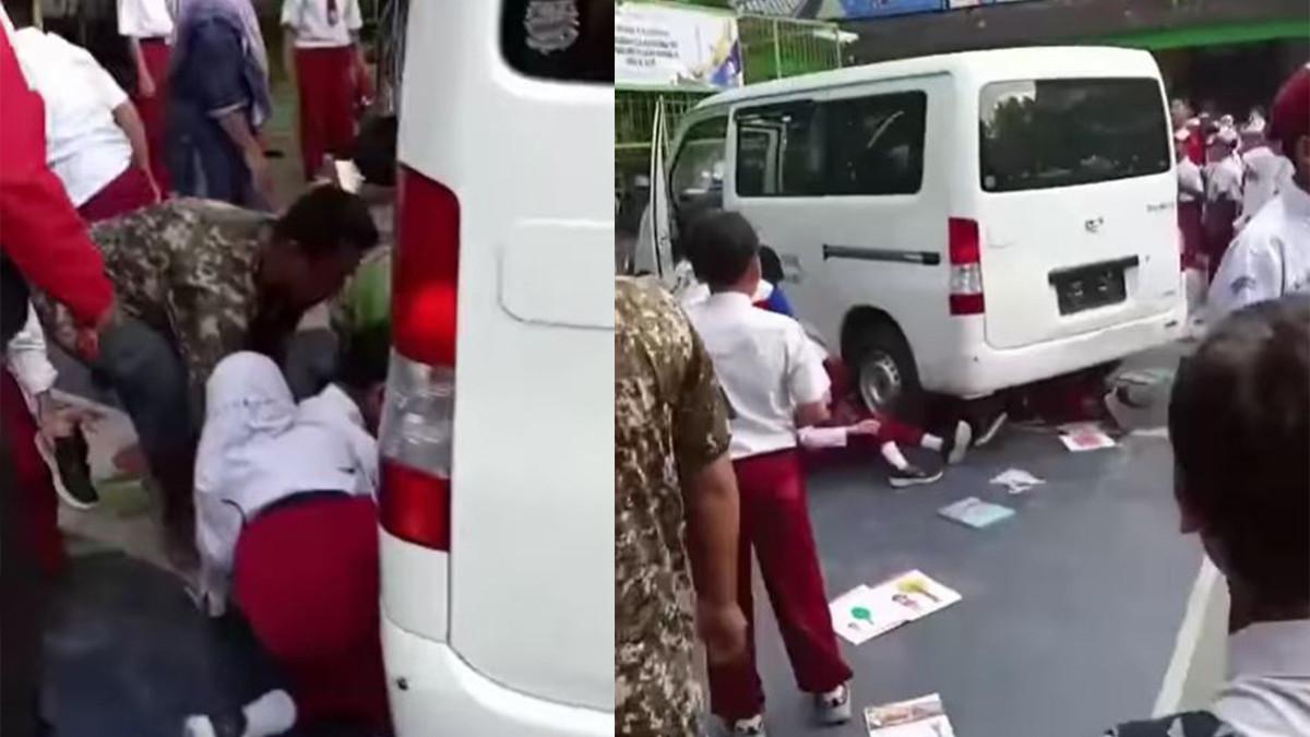 INSIDEN MOBIL MBG - Sebuah mobil pengangkut Makanan Bergizi Gratis (MBG) menubruk siswa di dalam lapangan SDN Kalibaru 01, Cilincing, Jakarta Utara pada Kamis (11/12/2025) sekitar pukul 06.30 WIB.