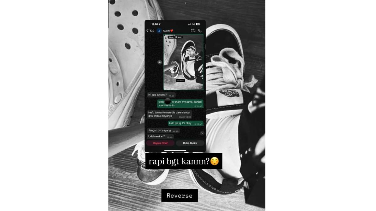 CHAT DUGAAN PERSELINGKUHAN - Mawa memposting screenshot chat WhatsApp dengan sang suami.