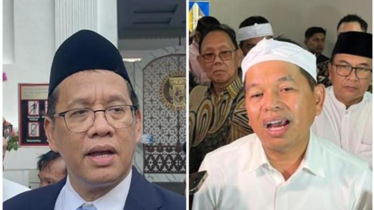 PURBAYA DAN DEDI - Menteri Keuangan Purbaya Yudhi Sadewa (kiri).dan Gubernur Jawa Barat Dedi Mulyadi (kanan)