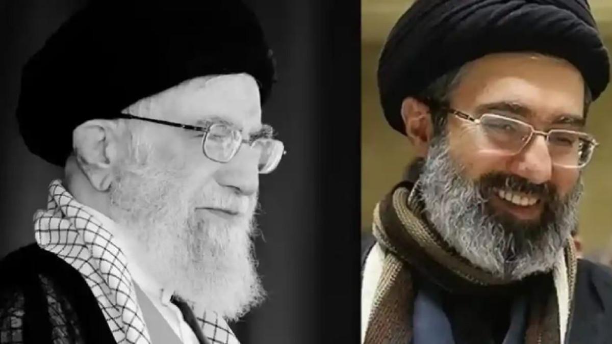 Mojtaba Khamenei (kanan), putra dari mendiang Pemimpin Tertinggi Iran Ayatollah Ali Khamenei (kiri).