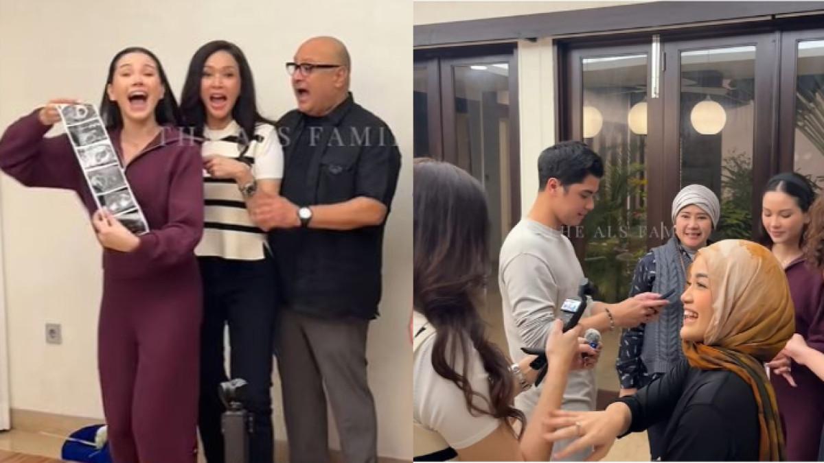 REAKSI KELUARGA - Momen Alyssa Daguise umumkan kehamilan. Maia Estiany dan Irwan Mussry terlihat kaget.