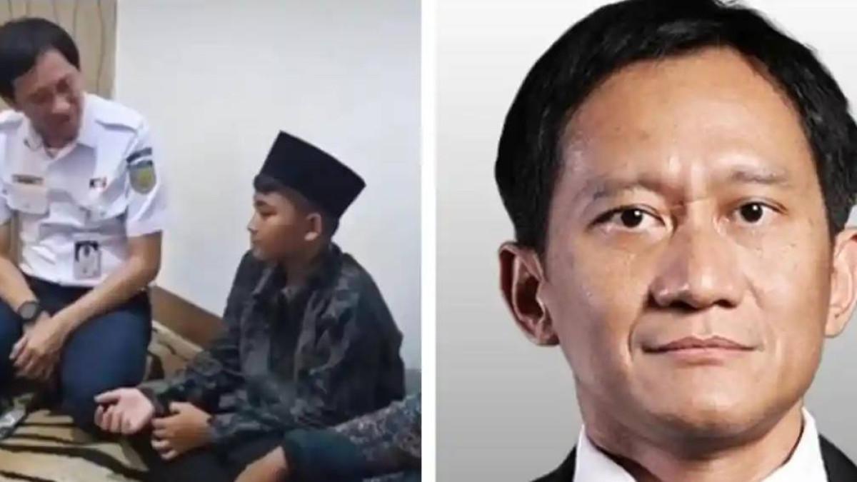 MOMEN HARU - Momen haru terekam saat Direktur Utama PT Kereta Api Indonesia, Bobby Rasyidin, mendatangi rumah keluarga salah satu korban tewas dalam kecelakaan di Bekasi Timur.