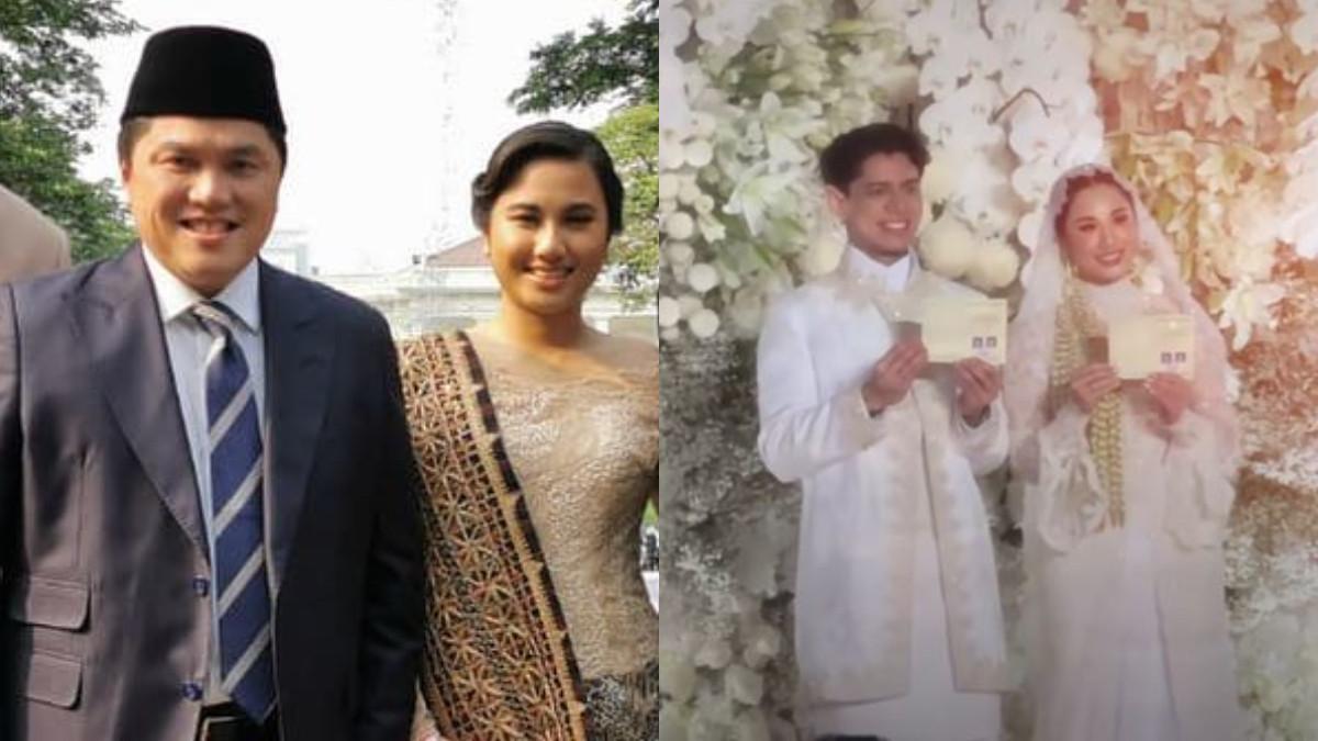 MOMEN PERNIKAHAN - Momen pernikahan putri Erick Thohir, Magisha Afryea Thohir dengan Moshe Darron Panjaitan. Foto pernikahan diunduh dari Instagram.