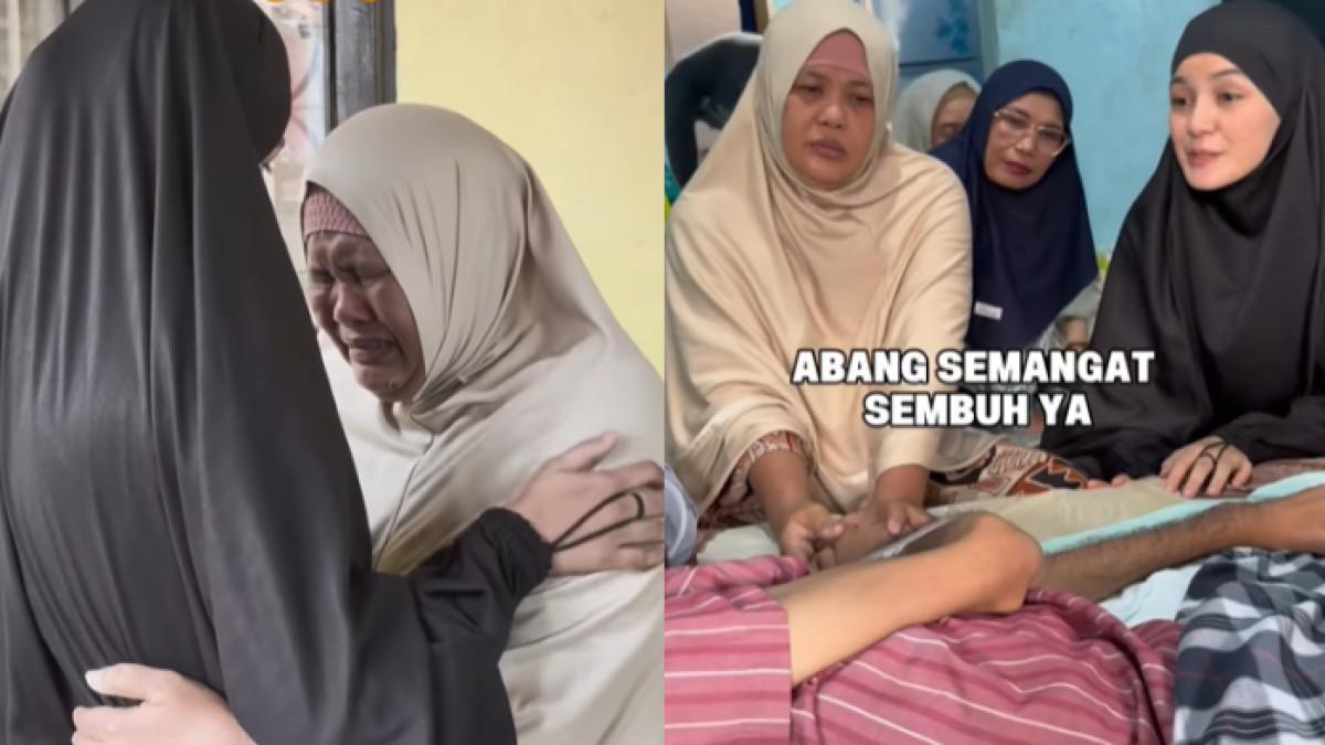 NADYA JENGUK ADNAN - Nadya Almira akhirnya datang ke rumah Adnan. Ia menengok kembali pria yang sempat ditabraknya pada 13 Oktober 2013 silam, peluk ibu korban.