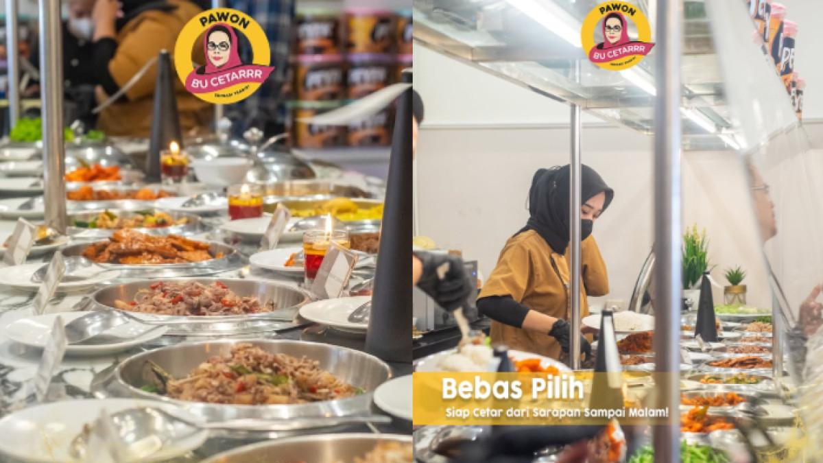 RESTO KELUARGA SYAHRINI - Potret Pawon Kopi Bu Cetarrr, restoran milik keluarga Syahrini. Restoran ini menyajikan menu dengan model prasmanan.