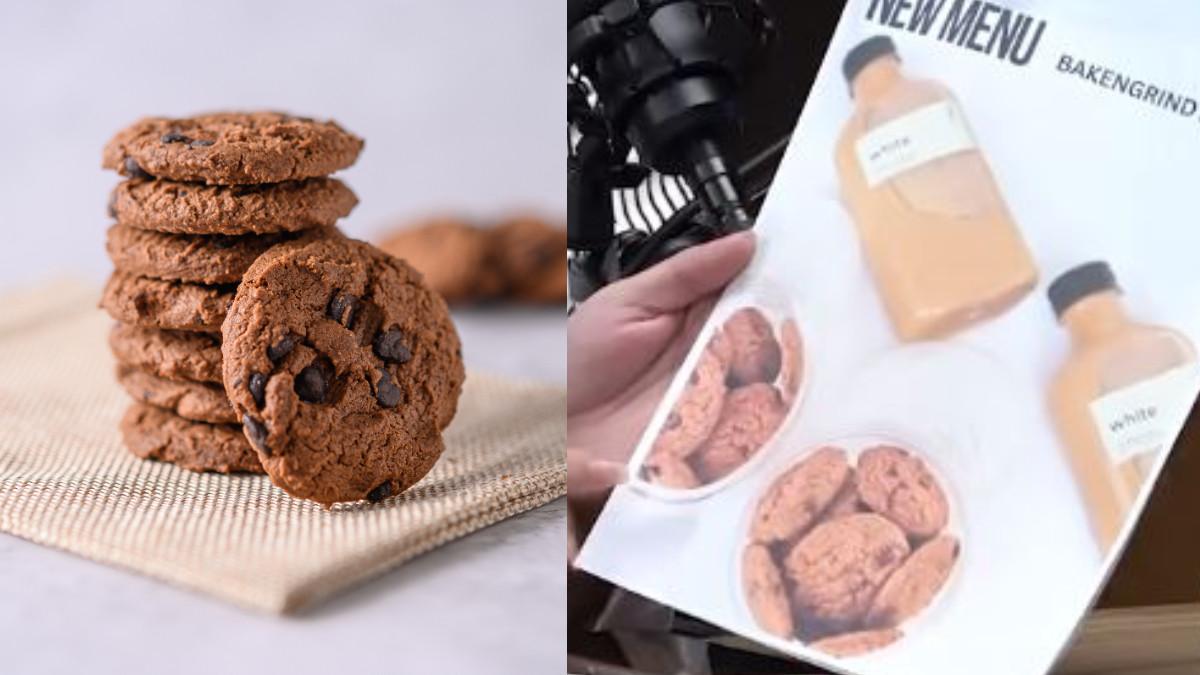 BAKE N GRIND - Ilustrasi cookies dan produk Bake n Grind. Pemilik Bake n Grind bungkus ulang dan menjual cookies 'Good Time'