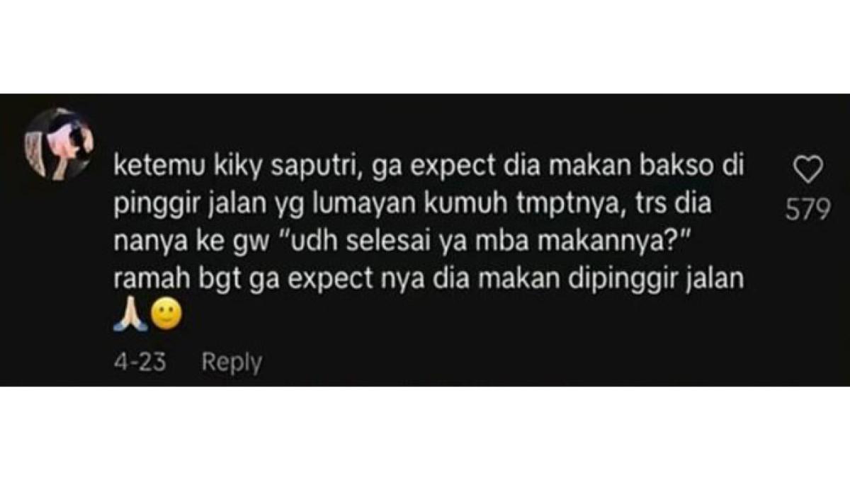Pengalaman netizen bertemu dengan Kiky Saputri.