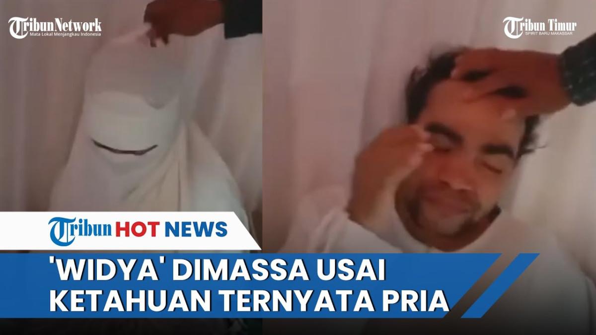 PENGANTIN WANITA PALSU - Capture YouTube Tribun Timur menampilkan pria nyamar jadi pengantin wanita. Pengantin wanita bernama Widya di Pinrang aslinya seorang lelaki