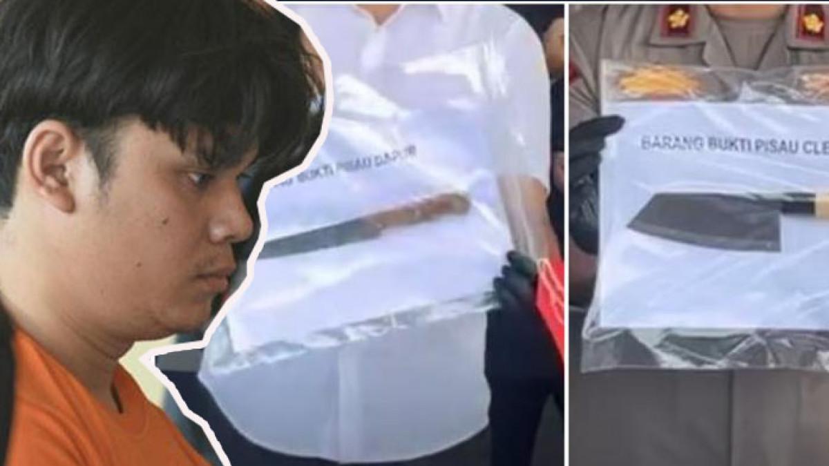 KASUS MUTILASI MOJKERTO - Sejumlah barang bukti disita dari kos-kosan Alvi Maulana, saat digeledah polisi menemukan senjata tajam yang digunakan untuk eksekusi Tiara.