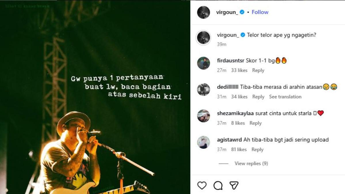 POSTINGAN VIRGOUN - Postingan Virgoun di tengah isu perselingkuhan Inara Rusli