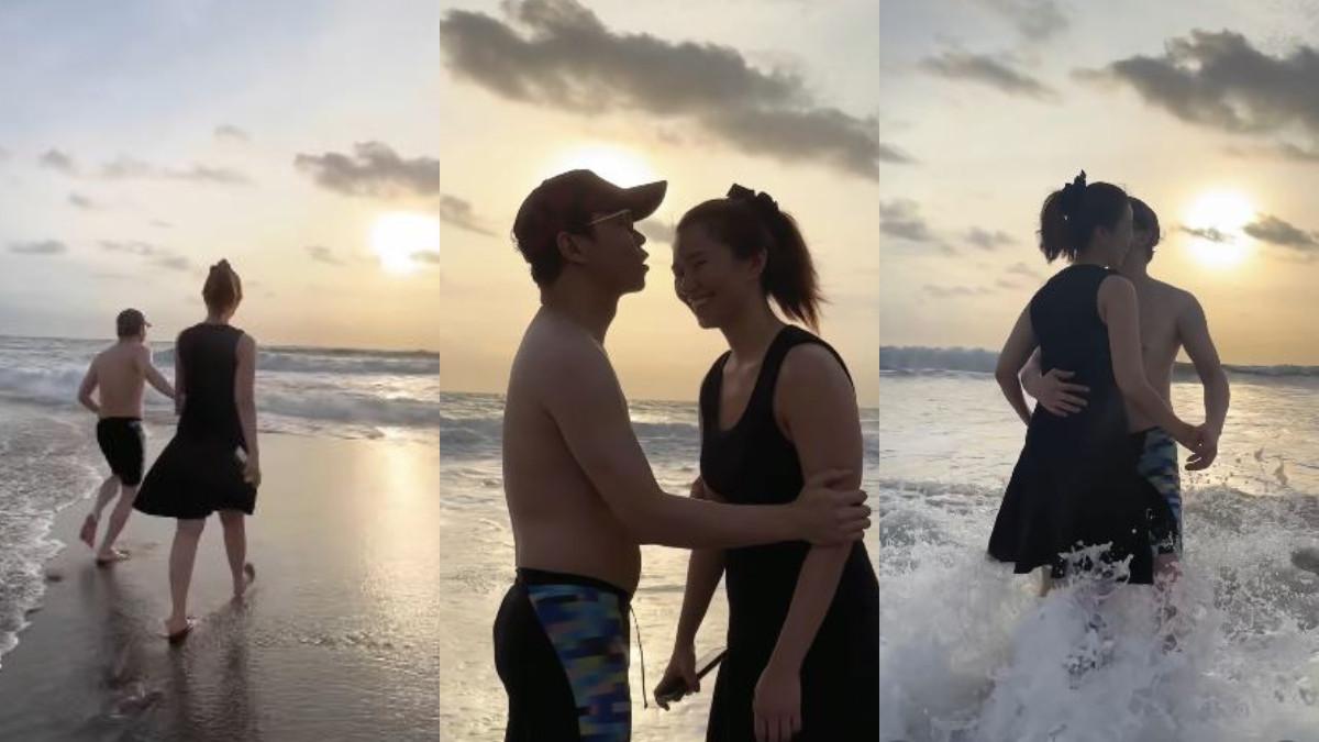 POSTINGAN RICHARD LEE - Potret Dokter Richard Lee bersama istrinya, Reni. Dokter Richard tengah berlibur ke pantai bersama keluarga, mengabadikan video manis.