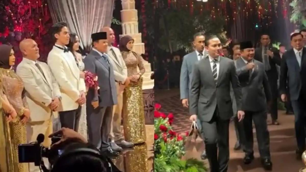 Momen Presiden Republik Indonesia, Prabowo Subianto, hadiri resepsi pernikahan El Rumi dan Syifa Hadju. Singgung kedekatan dengan Ahmad Dhani.