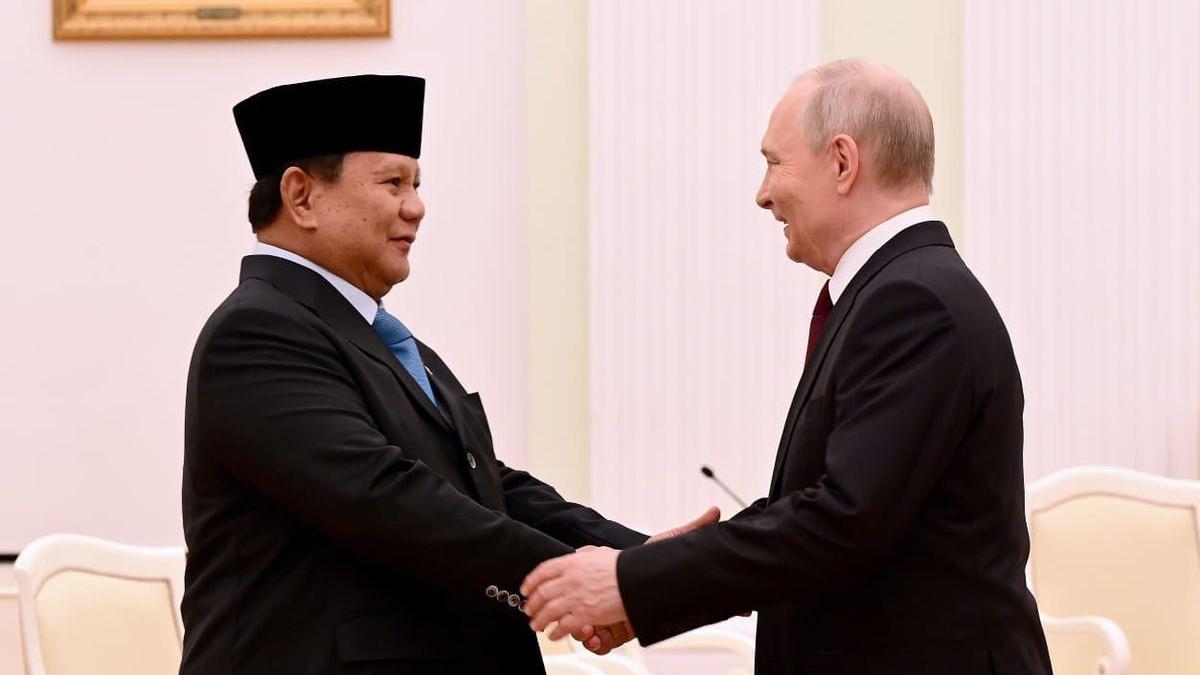 INDONESIA RUSIA - Presiden RI Prabowo Subianto saat bertemu Presiden Rusia Vladimir Putin di Kremlin, Moskow, Senin (13/4/2026).