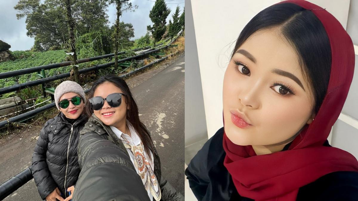 MPOK ALPA MENINGGAL - Kolase foto Mpok Alpa bersama putri sulungnya diambil dari Instagram @_nyonya lynaaa. Putri sulung Mpok Alpa pingsan melihat ibunya meninggal.