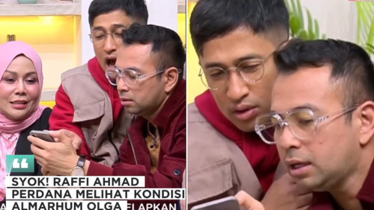 EKSPRESI RAFFI AHMAD - Raffi Ahmad pertama kali melihat foto jenazah Olga Syahputra. Ia mengaku sedang umroh saat sahabatnya itu meninggal pada 27 Maret 2015 silam.