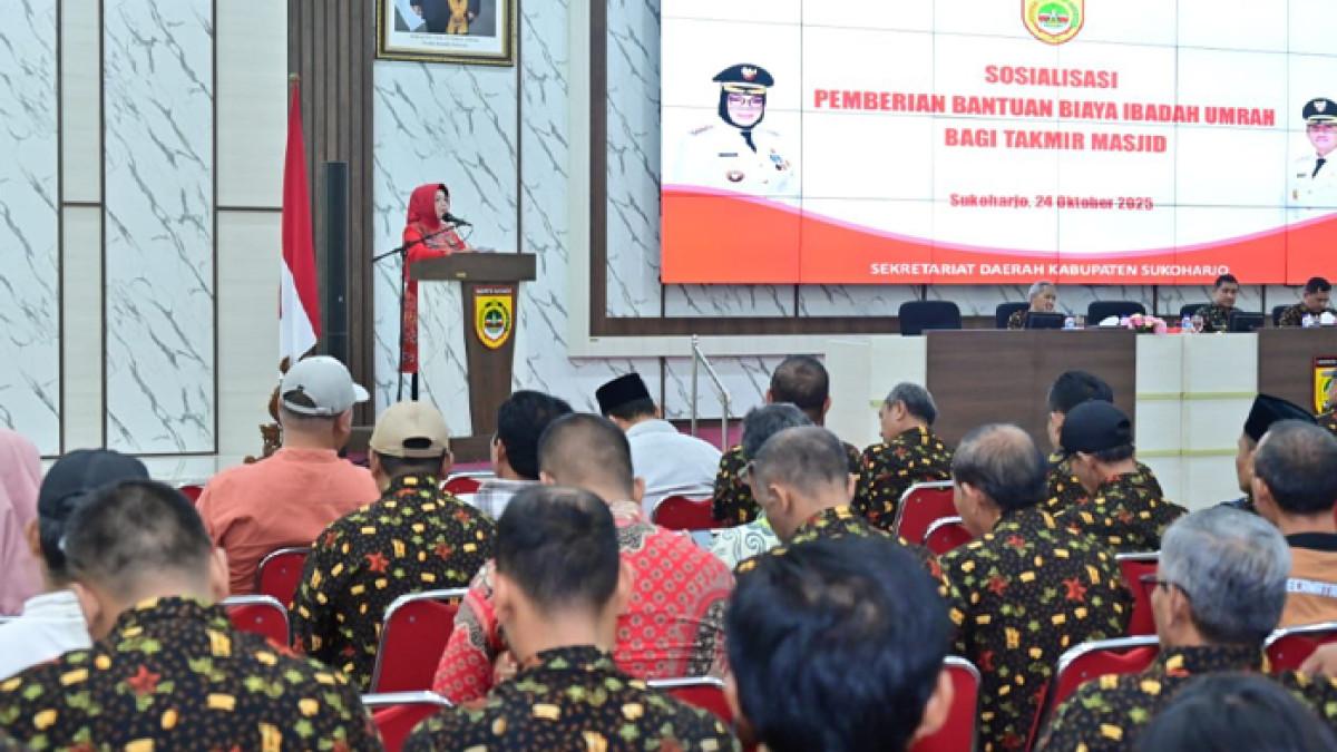 UMROH GRATIS TAKMIR - Pemerintah Kabupaten (Pemkab) Sukoharjo bakal merealisasikan program umrah gratis bagi para takmir masjid.