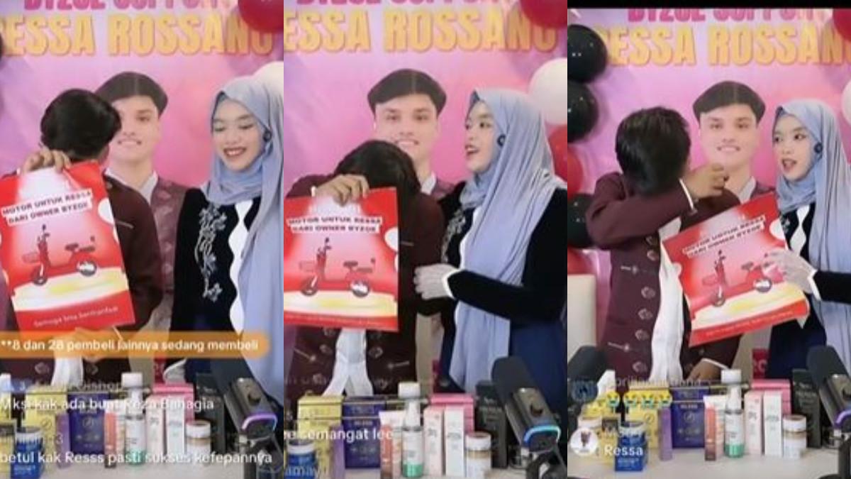 RESSA ANAK DENADA - Ressa yang mengaku anak kandung dari penyanyi Denada nangis diberi hadiah sepeda listrik.