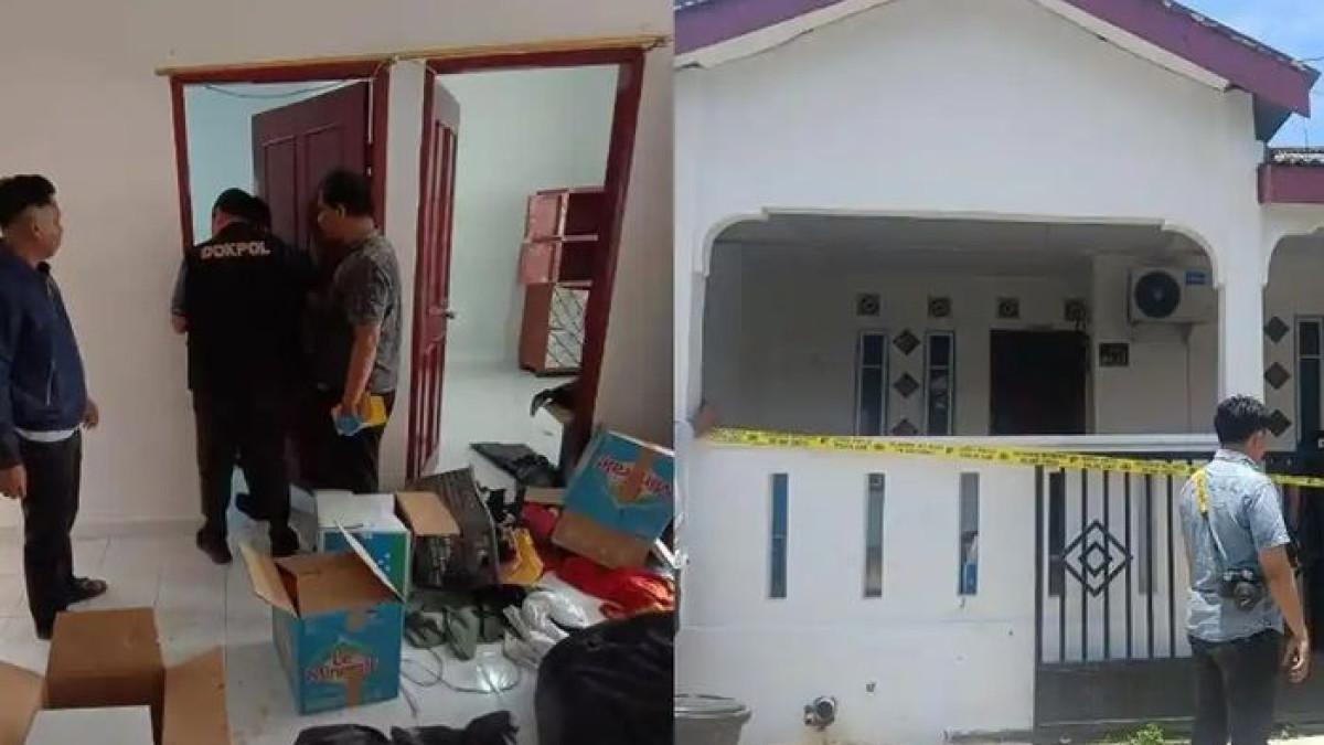 Rumah kontrakan tempat pria di Batam membunuh kekasih sesama jenisnya.