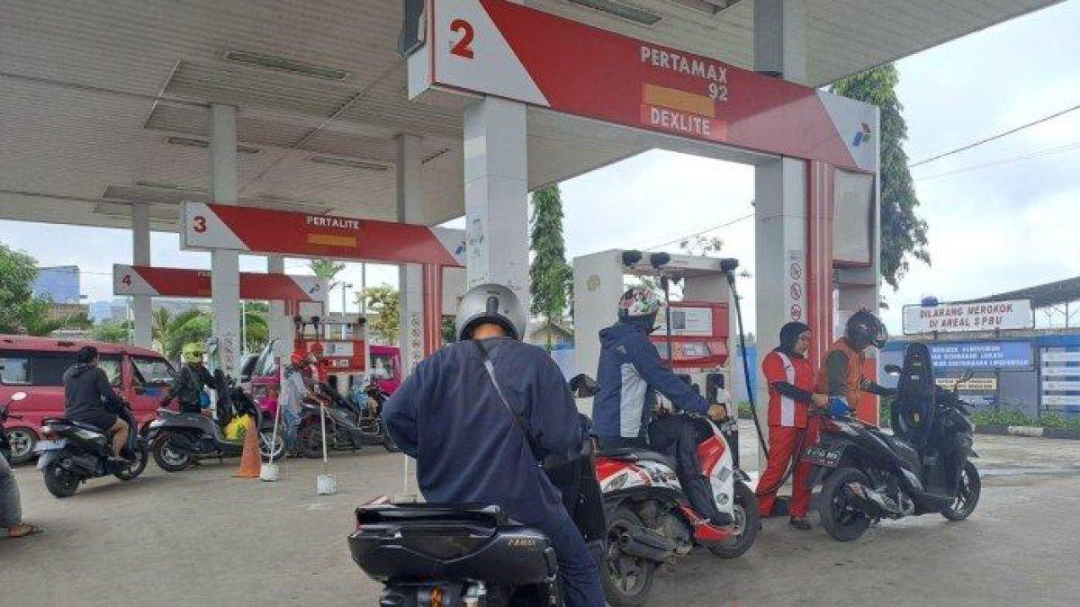 SPBU di Jalan Cimuncang Sukaraja, Sukabumi, Rabu (4/1/2023).