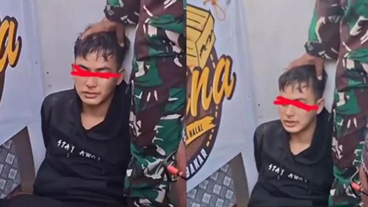 VIRAL MALING DITANGKAP - Sebuah video penangkapan seorang pemuda terduga perampok di sebuah minimarket viral di media sosial karena tampang sang maling. Karena tampangnya, dia mendapat perlakuan berbeda dari warga.