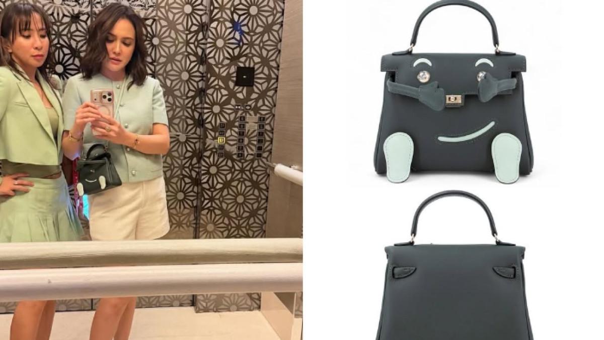 TAS SHANDY AULIA - Shandy Aulia memiliki banyak tas branded. Ia sempat menenteng Hermes Quelle Idole Kelly Doll Vert Fonce & Vert Papermint Swift Leather with Permabrass Hardware.
