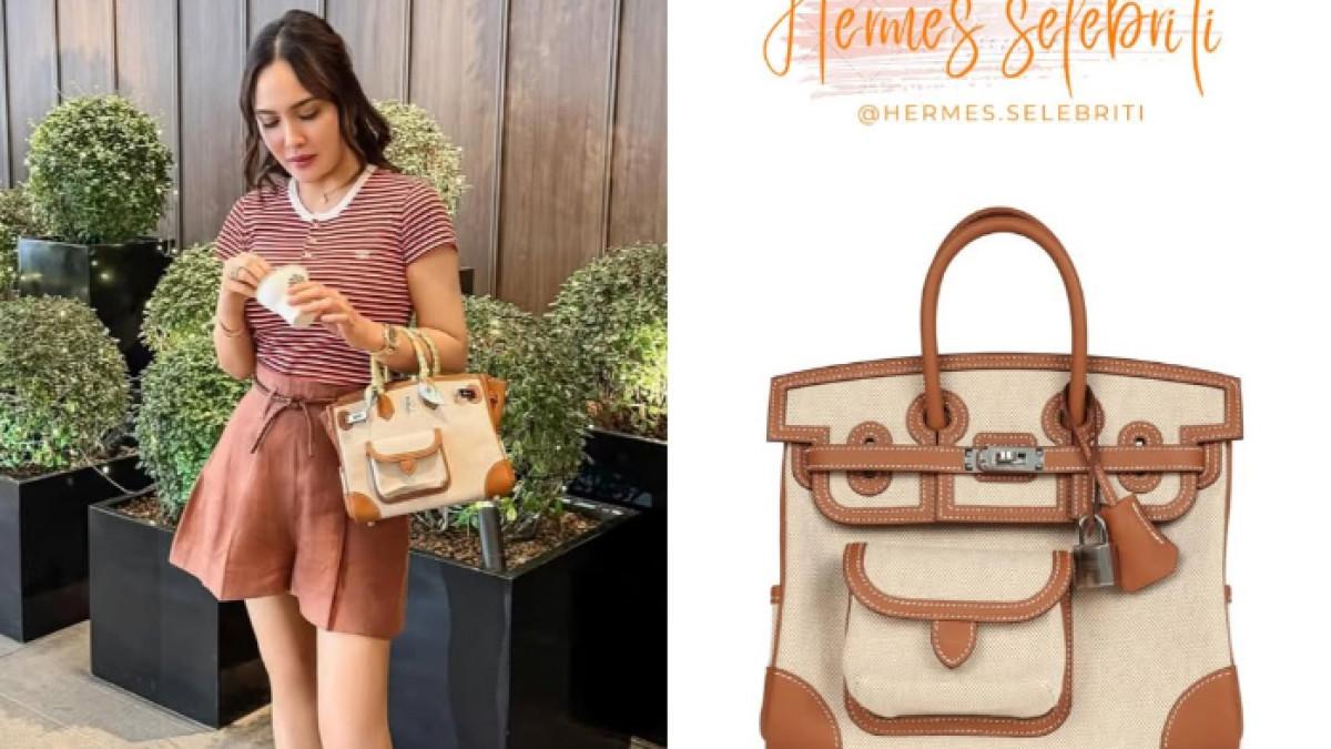 TAS SHANDY AULIA - Shandy Aulia memiliki banyak tas branded. Ia sempat menenteng Hermes Birkin 25 Ecru-beige Toile & Gold Swift Leather with Palladium Hardware.