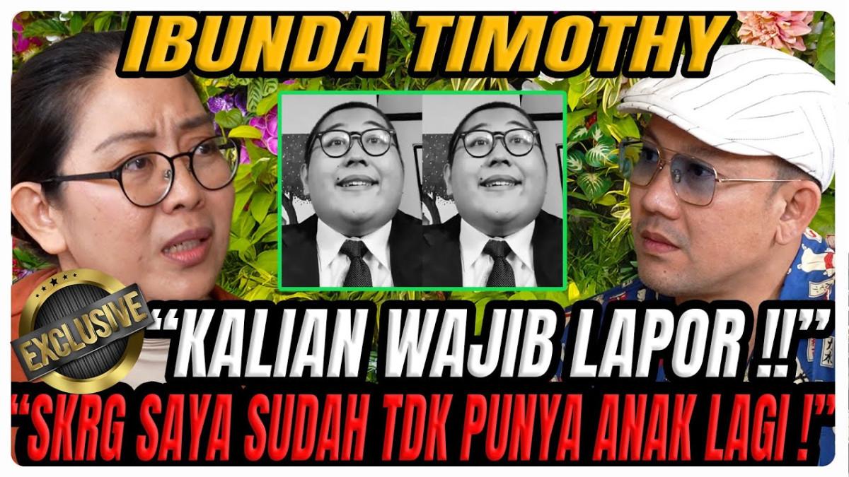 KASUS TIMOTHY - Thumbail YouTube podcast Denny Sumargo. Sheren ibunda Timmy hadir ungkap kejadian yang menimpa putranya