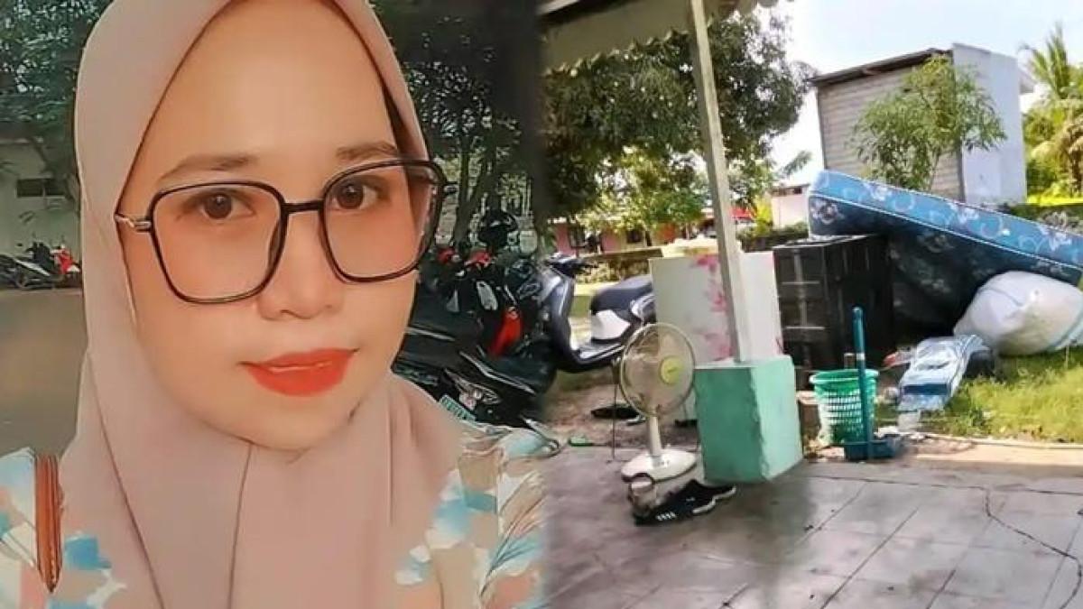 ISTRI DIUSIR -- Kolase foto Siti Hindrawati dan perabotan rumah. Siti Hindrawati mendadak viral usai videonya ramai dibagikan di media sosial.