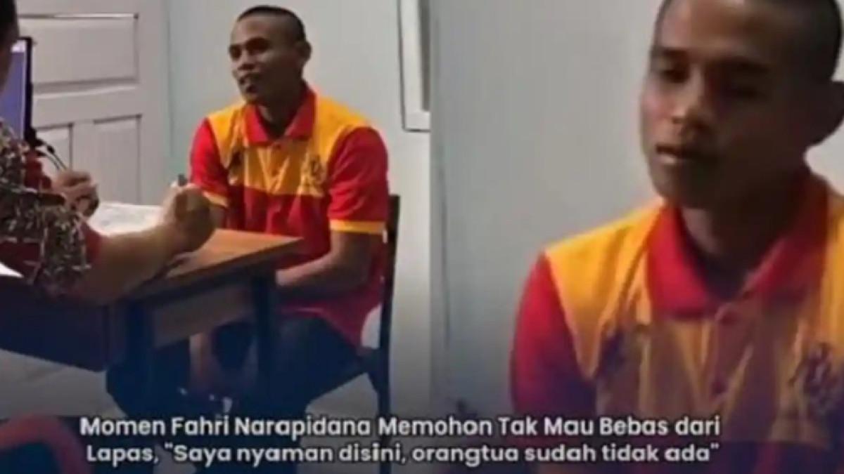 SOSOK VIRAL - Sosok Fahri yang menolak bebas dari lapas karena tak lagi punya keluarga dan merasa penjara adalah rumah terakhirnya.