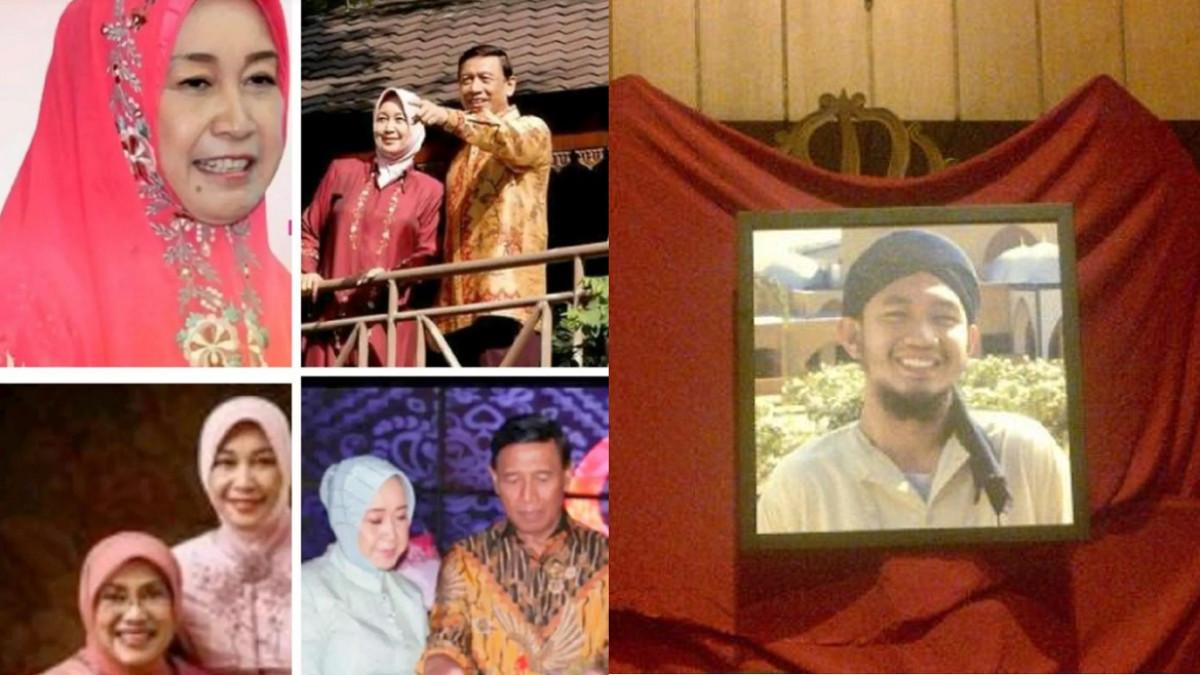 ISTRI WIRANTO MENINGGAL - Sosok istri dan anak Wiranto yang sudah meninggal dunia. Foto diambil dari TikTok @awaluddin.awe/@Tribunnews