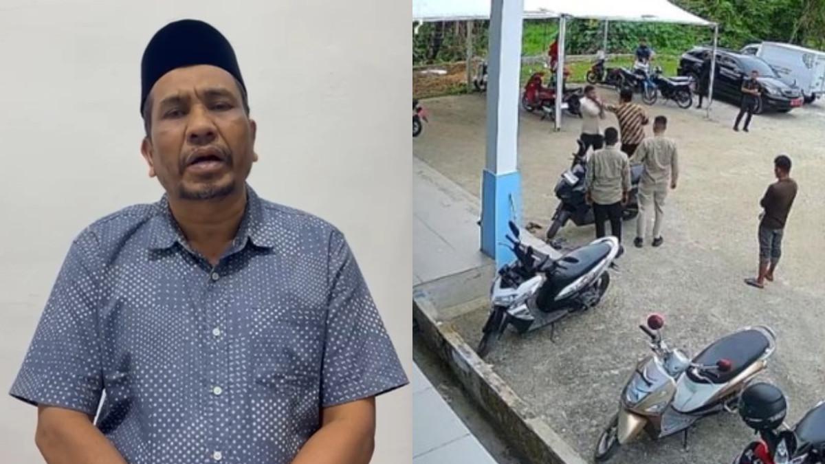SOSOK WABUP PIDIE JAYA - Sosok wakil bupati Pidie Jaya, Hasan Basri yang melakukan pemukulan ke Kepala SPPG.